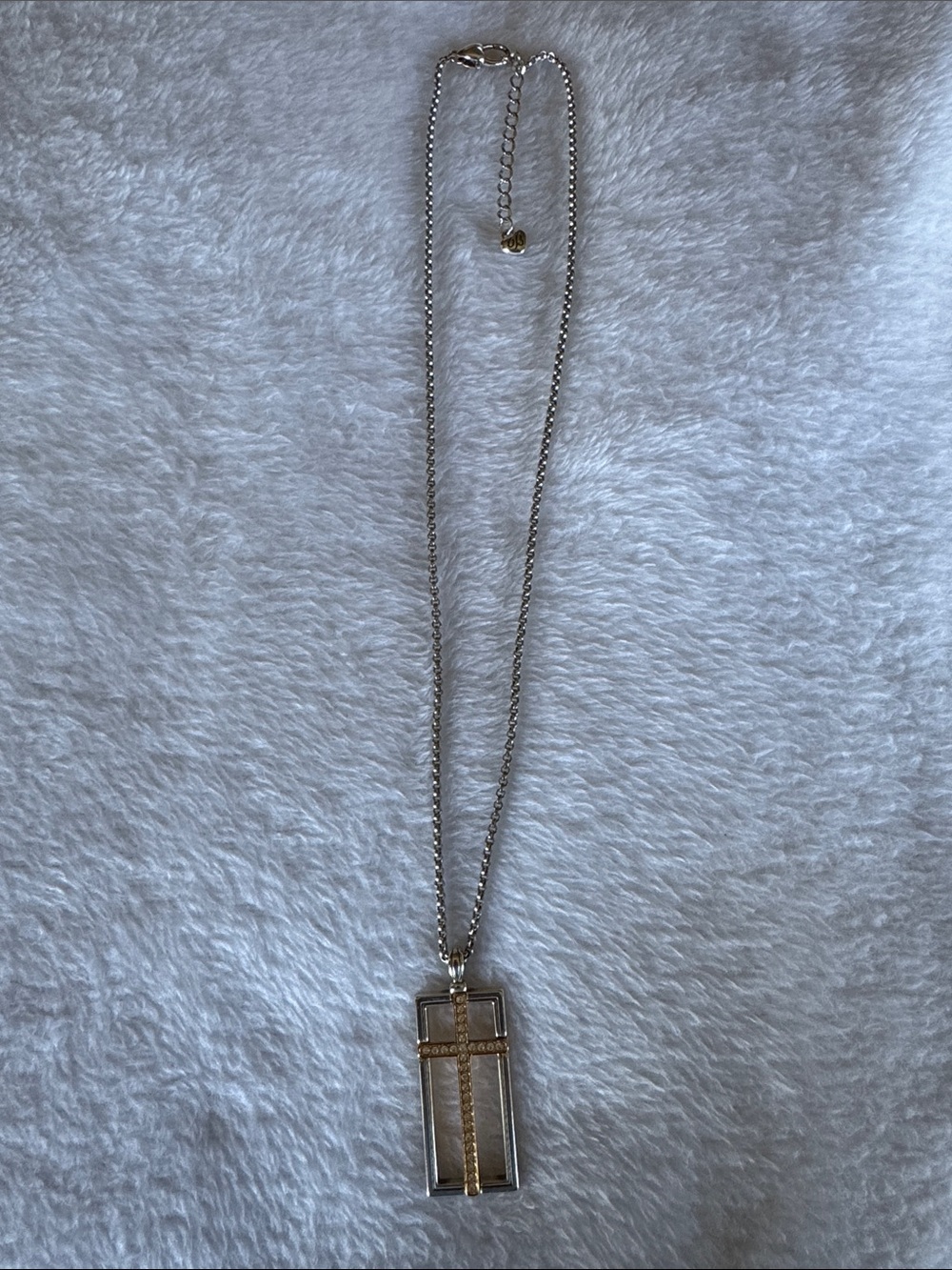 Gold & Silver Cross Pendant Necklace - Women Jewelry